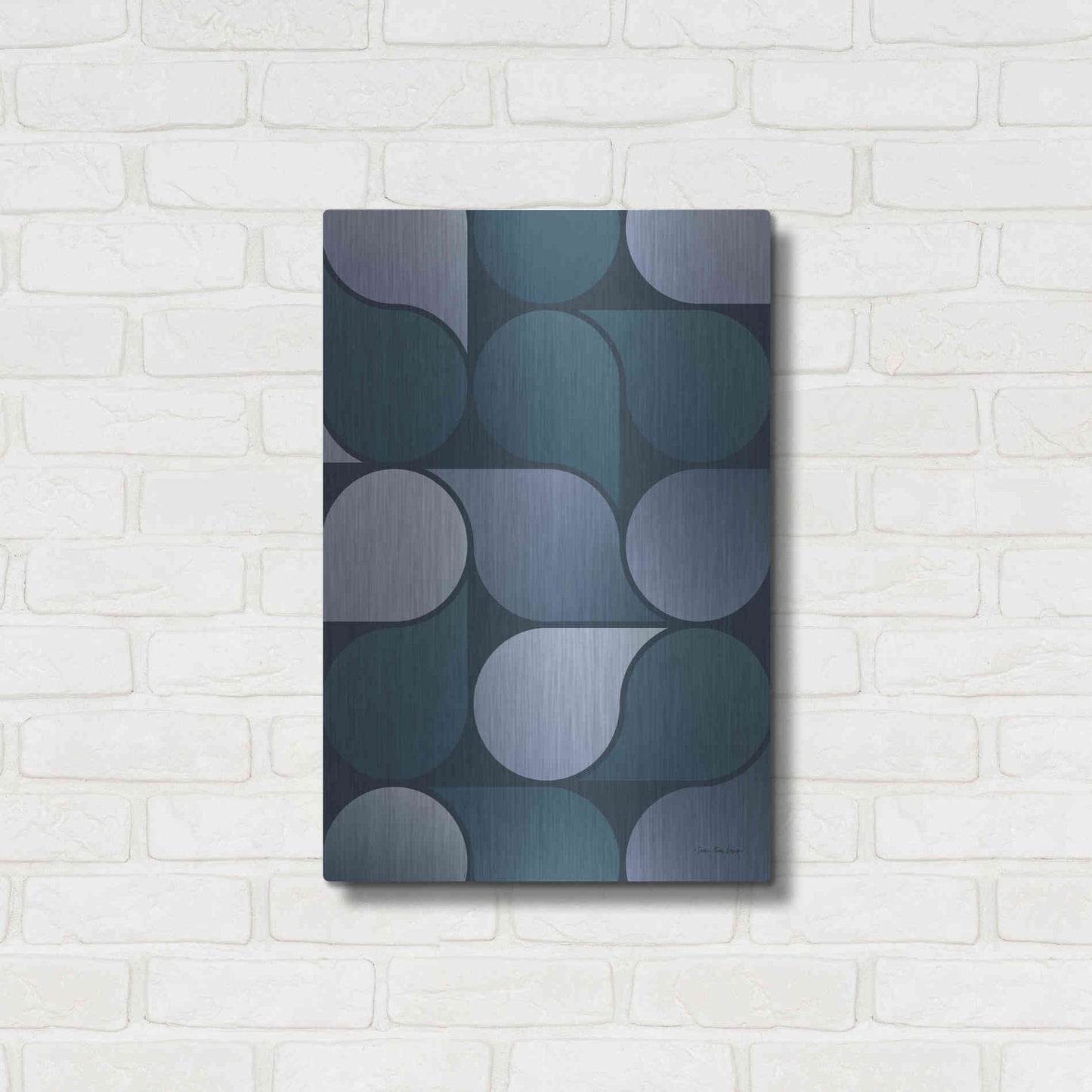 Luxe Metal Art 'Geometric Loop' by Seven Trees Design, Metal Wall Art,16x24