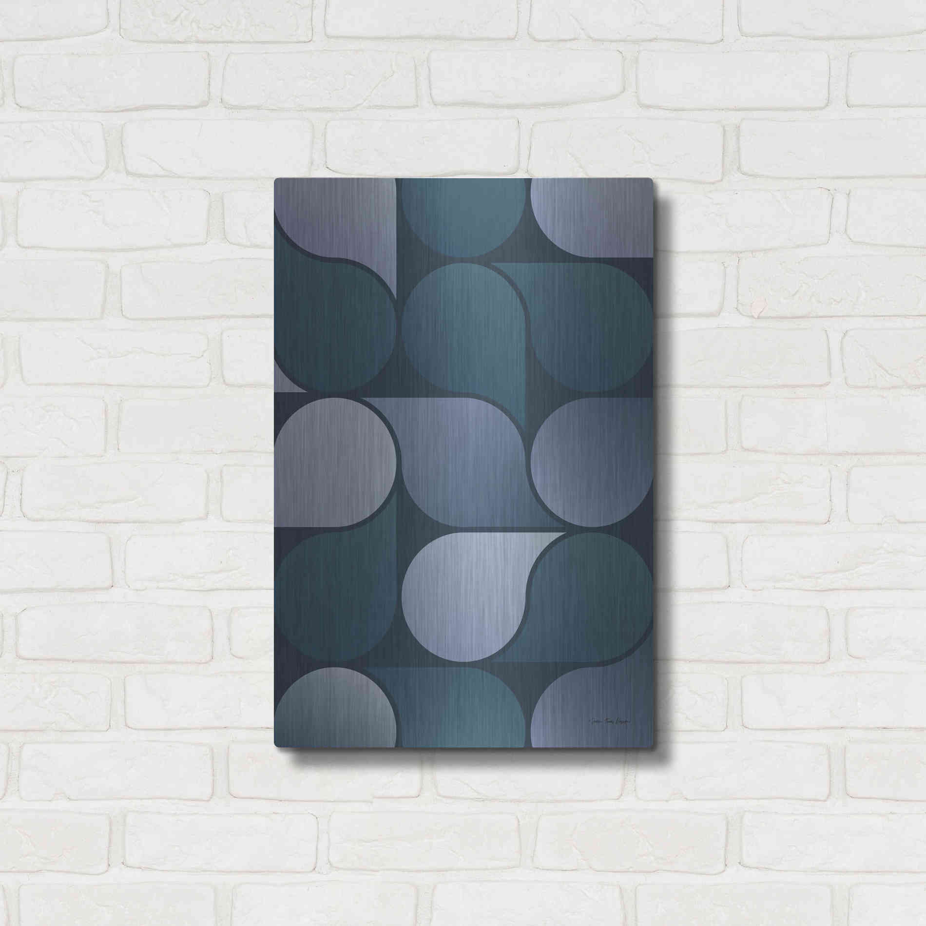 Luxe Metal Art 'Geometric Loop' by Seven Trees Design, Metal Wall Art,16x24