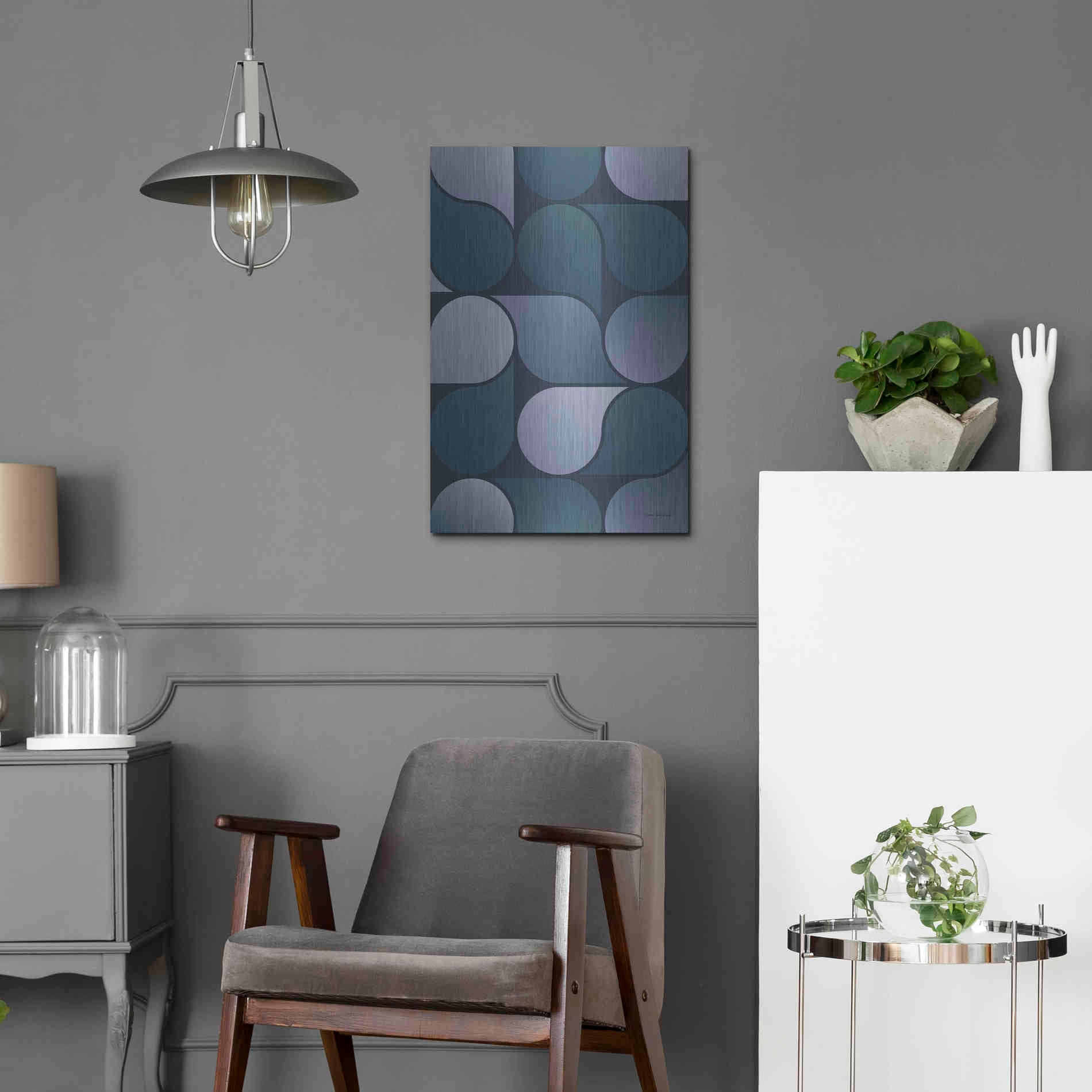 Luxe Metal Art 'Geometric Loop' by Seven Trees Design, Metal Wall Art,16x24