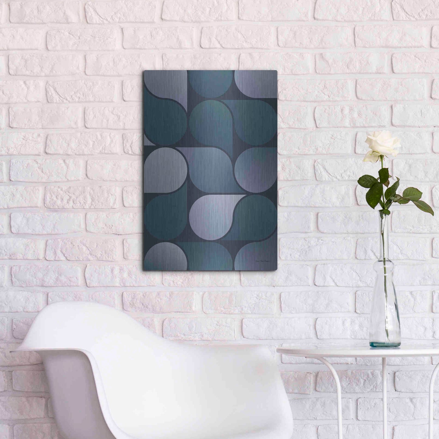 Luxe Metal Art 'Geometric Loop' by Seven Trees Design, Metal Wall Art,16x24