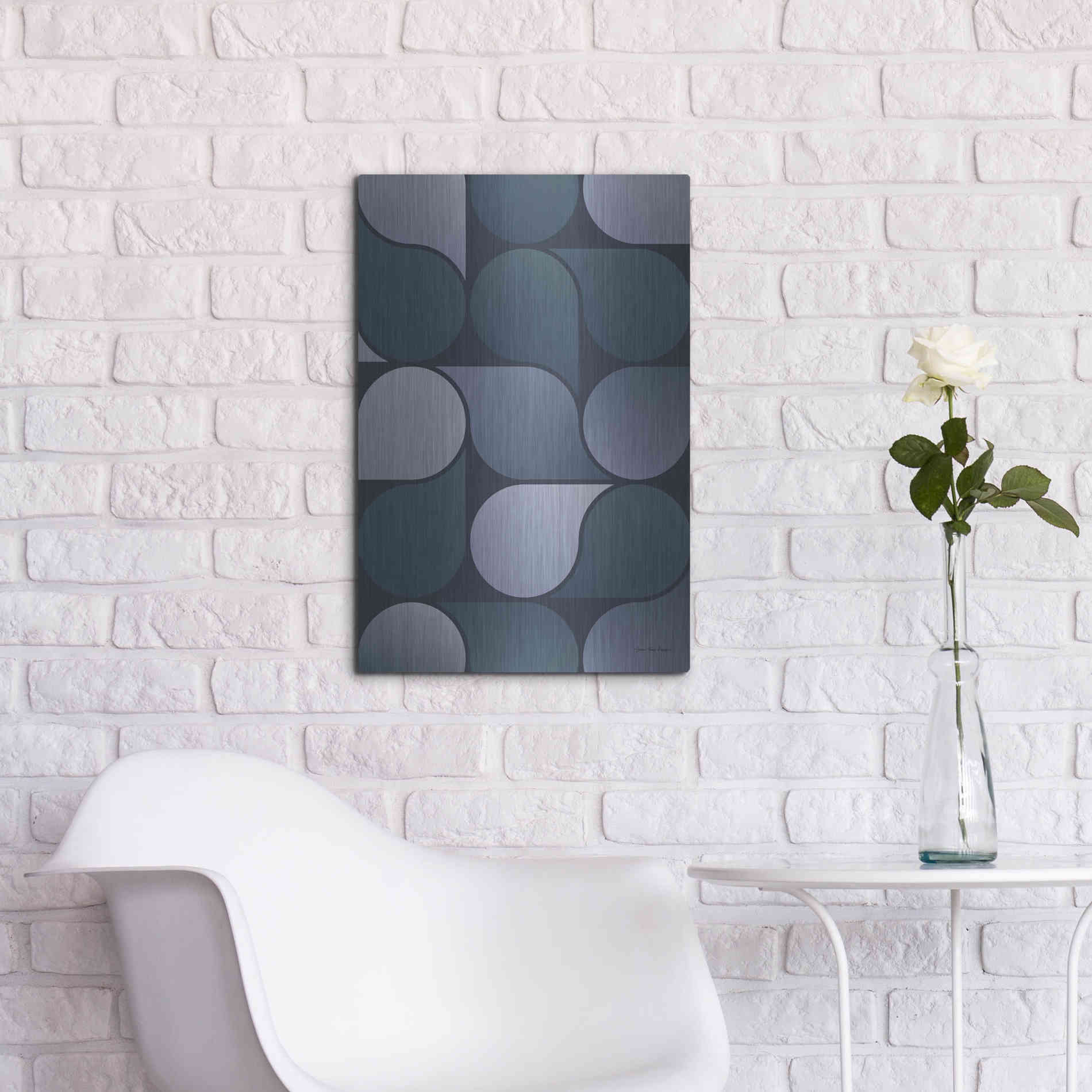 Luxe Metal Art 'Geometric Loop' by Seven Trees Design, Metal Wall Art,16x24