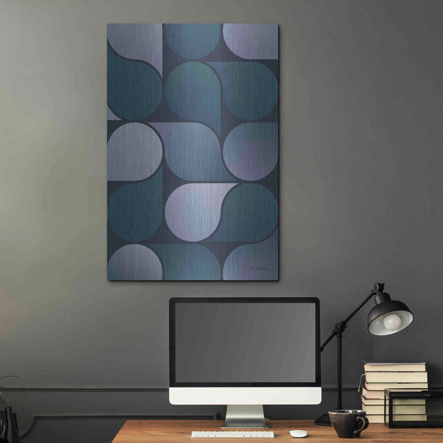 Luxe Metal Art 'Geometric Loop' by Seven Trees Design, Metal Wall Art,24x36