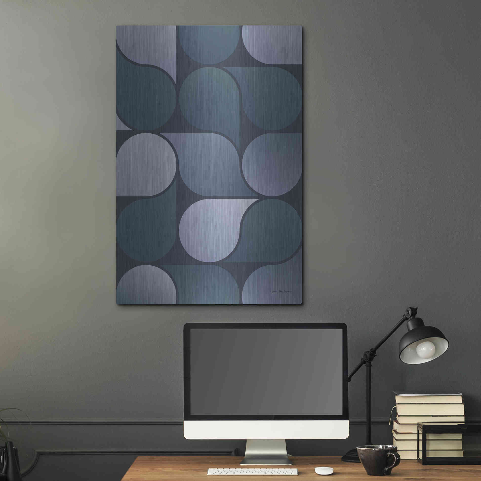 Luxe Metal Art 'Geometric Loop' by Seven Trees Design, Metal Wall Art,24x36