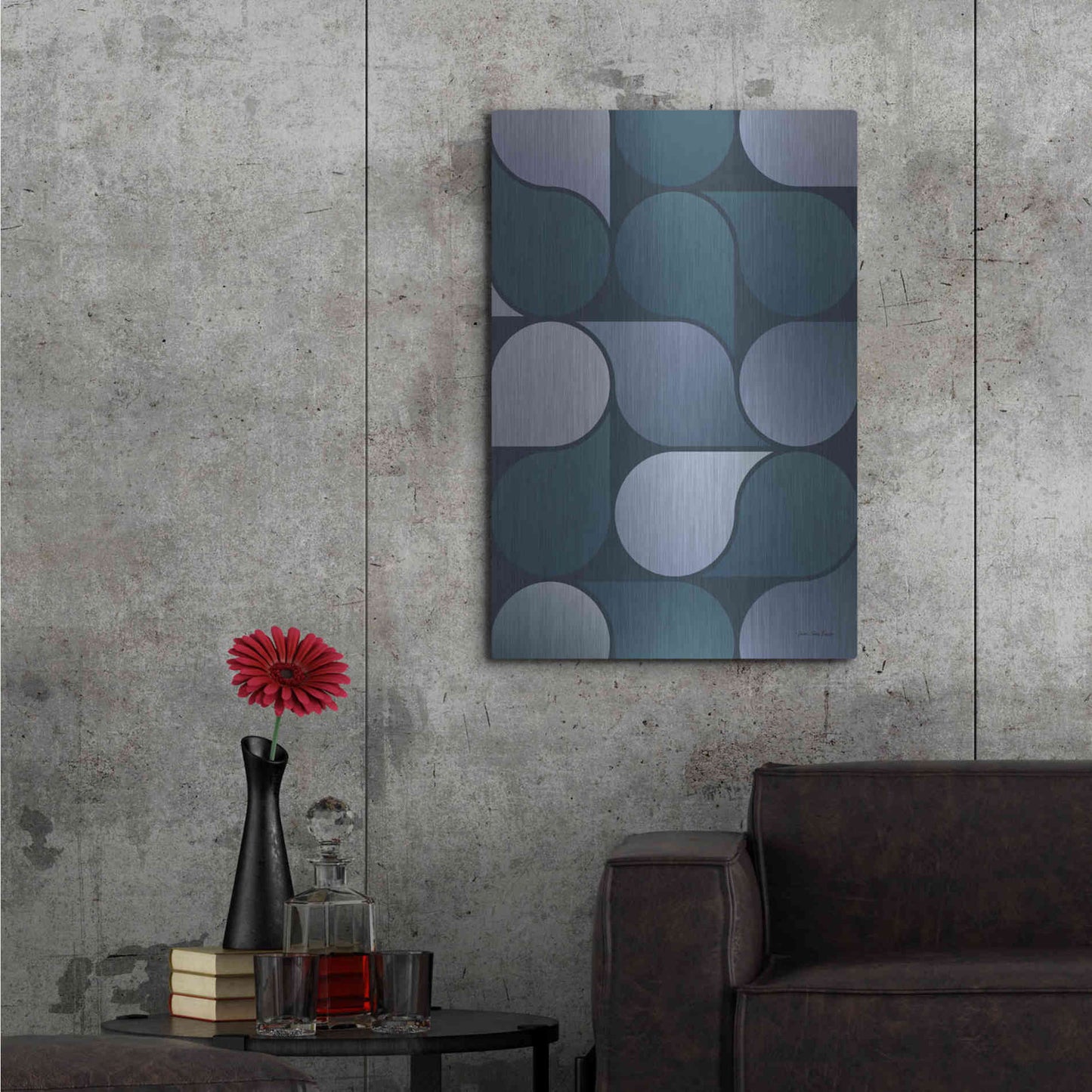 Luxe Metal Art 'Geometric Loop' by Seven Trees Design, Metal Wall Art,24x36