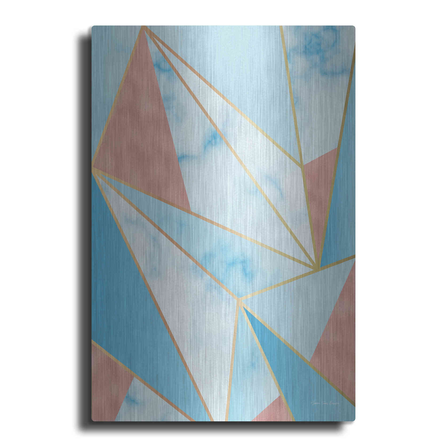 Luxe Metal Art 'Geometric Sky' by Seven Trees Design, Metal Wall Art