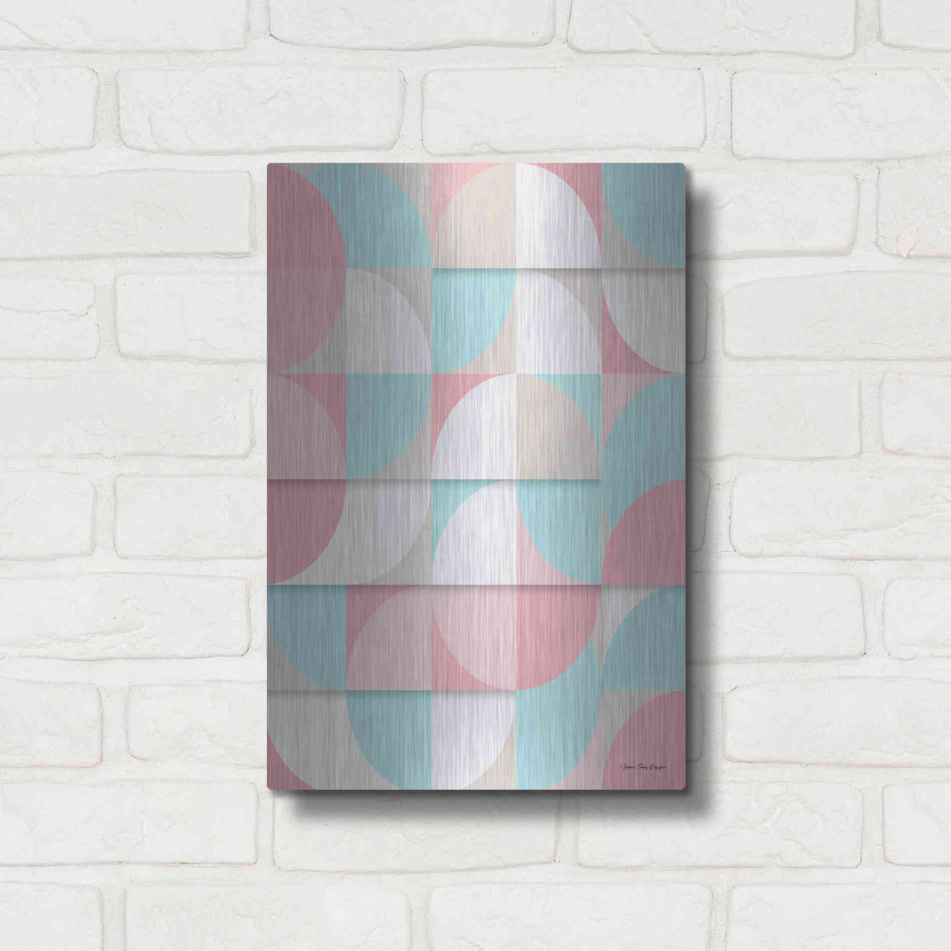 Luxe Metal Art 'The Scandinavian Geometry' by Seven Trees Design, Metal Wall Art,12x16