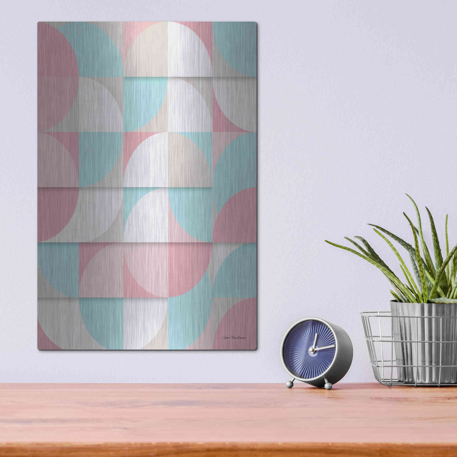 Luxe Metal Art 'The Scandinavian Geometry' by Seven Trees Design, Metal Wall Art,12x16