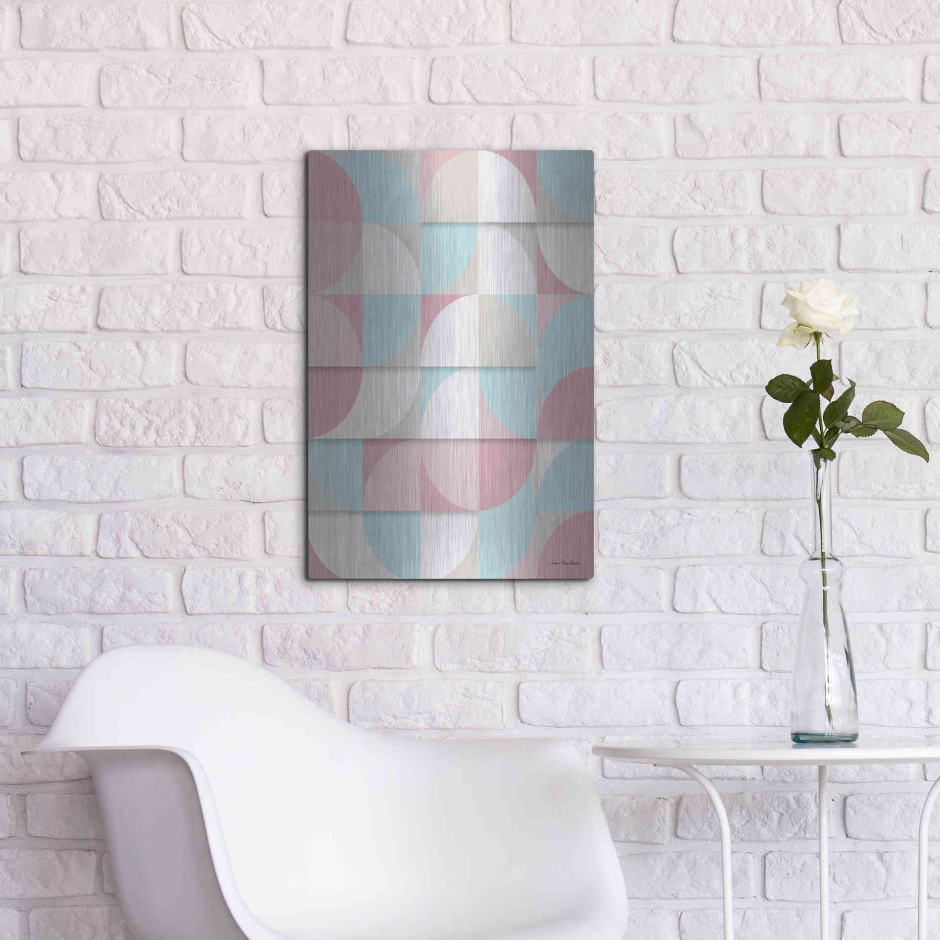 Luxe Metal Art 'The Scandinavian Geometry' by Seven Trees Design, Metal Wall Art,16x24