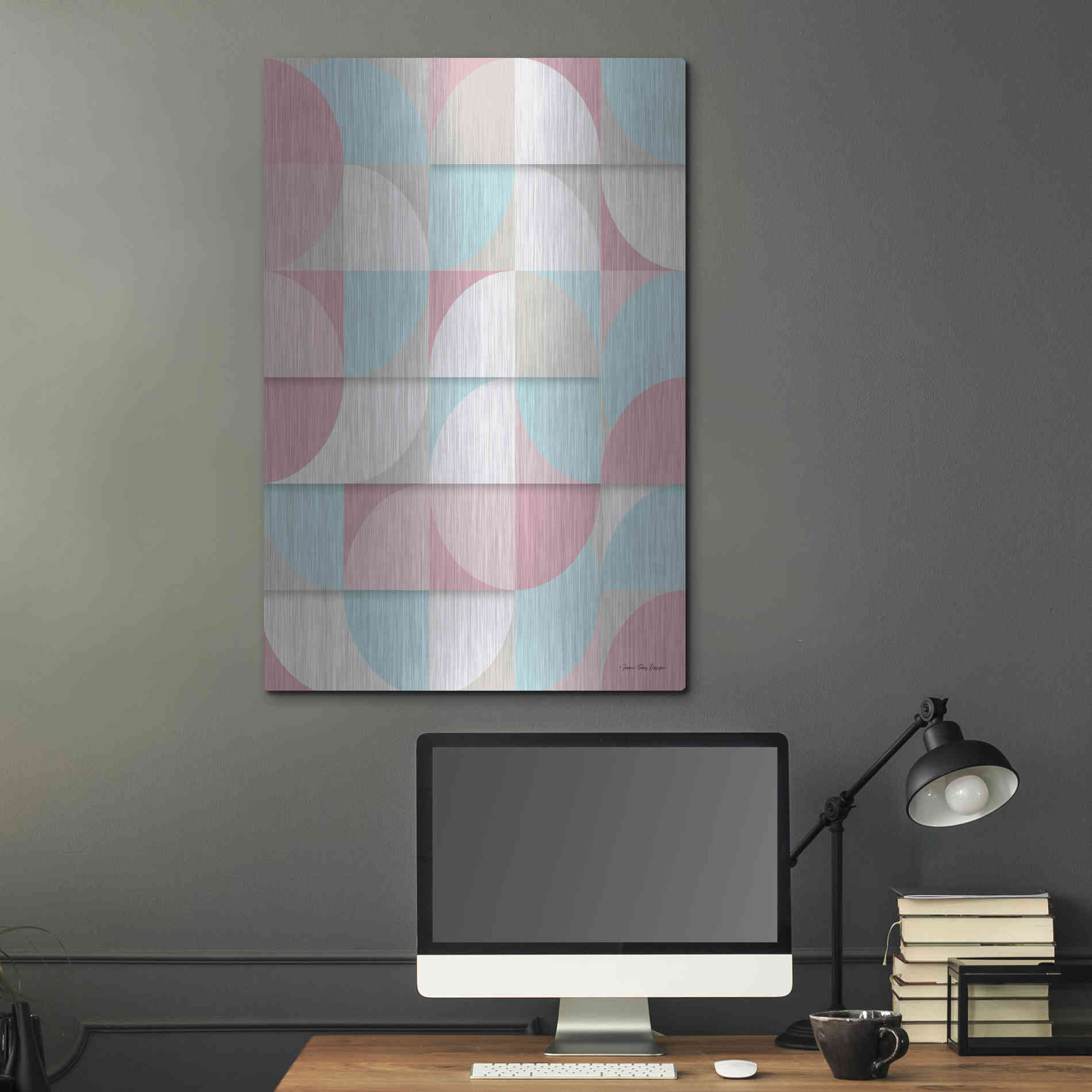 Luxe Metal Art 'The Scandinavian Geometry' by Seven Trees Design, Metal Wall Art,24x36