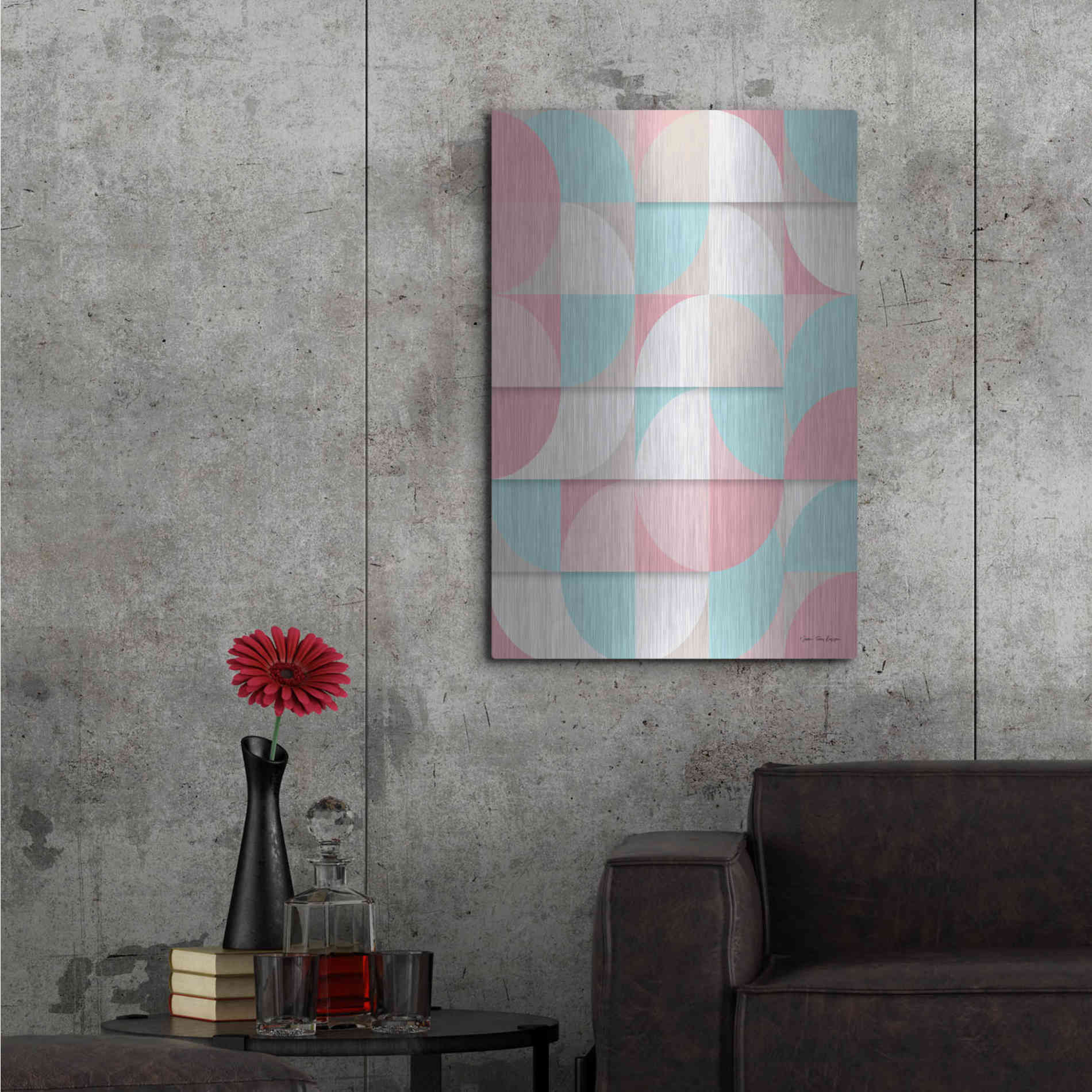 Luxe Metal Art 'The Scandinavian Geometry' by Seven Trees Design, Metal Wall Art,24x36