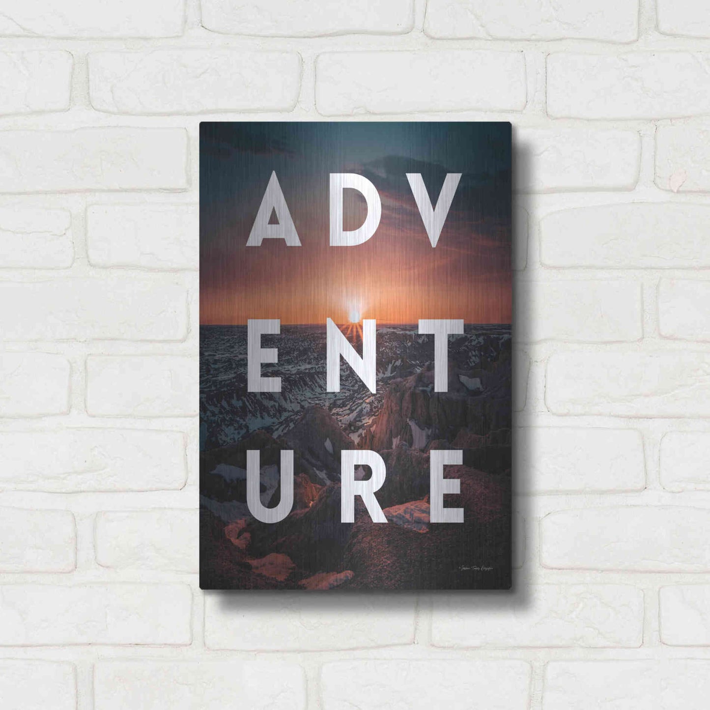 Luxe Metal Art 'Adventure Landscape' by Seven Trees Design, Metal Wall Art,12x16