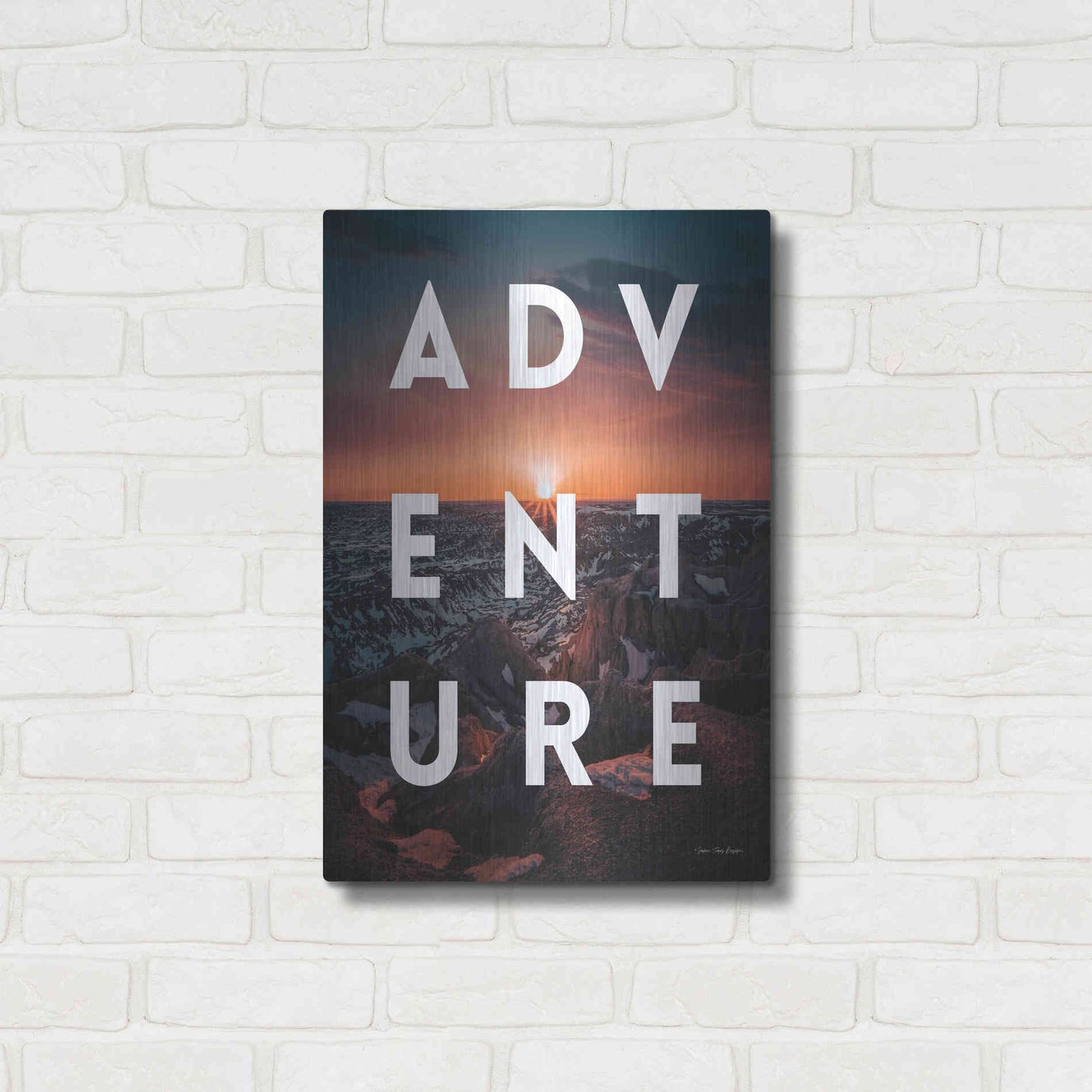 Luxe Metal Art 'Adventure Landscape' by Seven Trees Design, Metal Wall Art,16x24