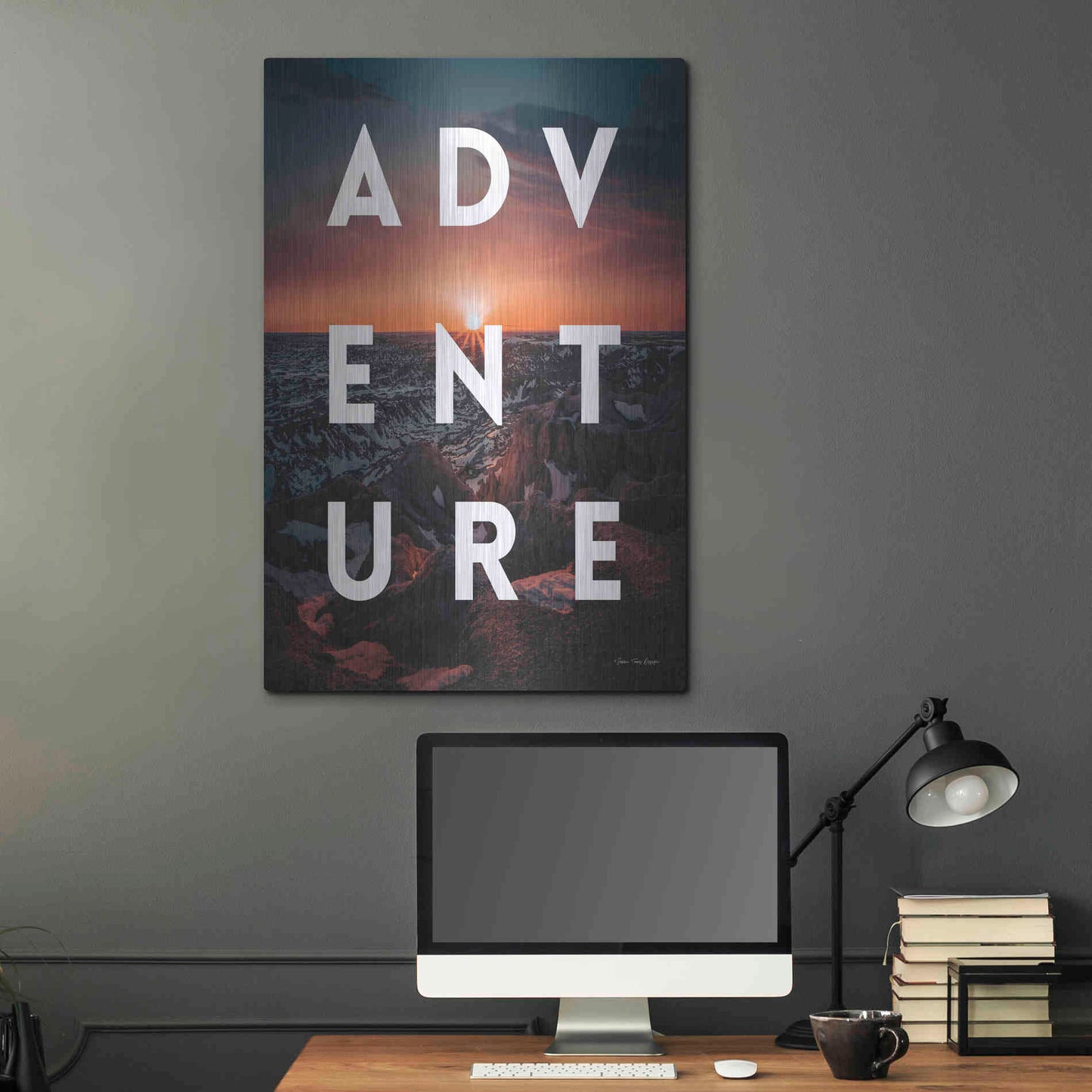 Luxe Metal Art 'Adventure Landscape' by Seven Trees Design, Metal Wall Art,24x36