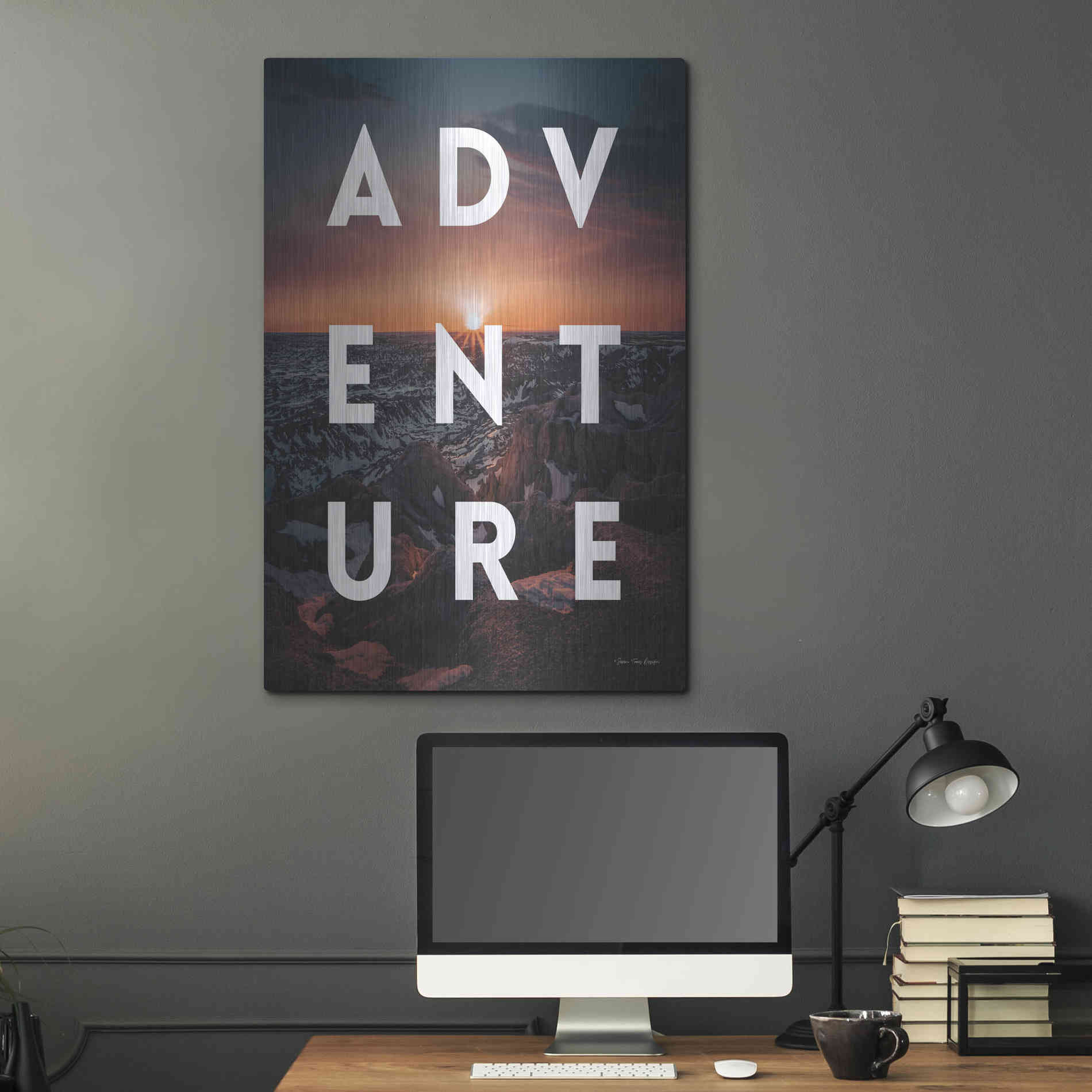 Luxe Metal Art 'Adventure Landscape' by Seven Trees Design, Metal Wall Art,24x36