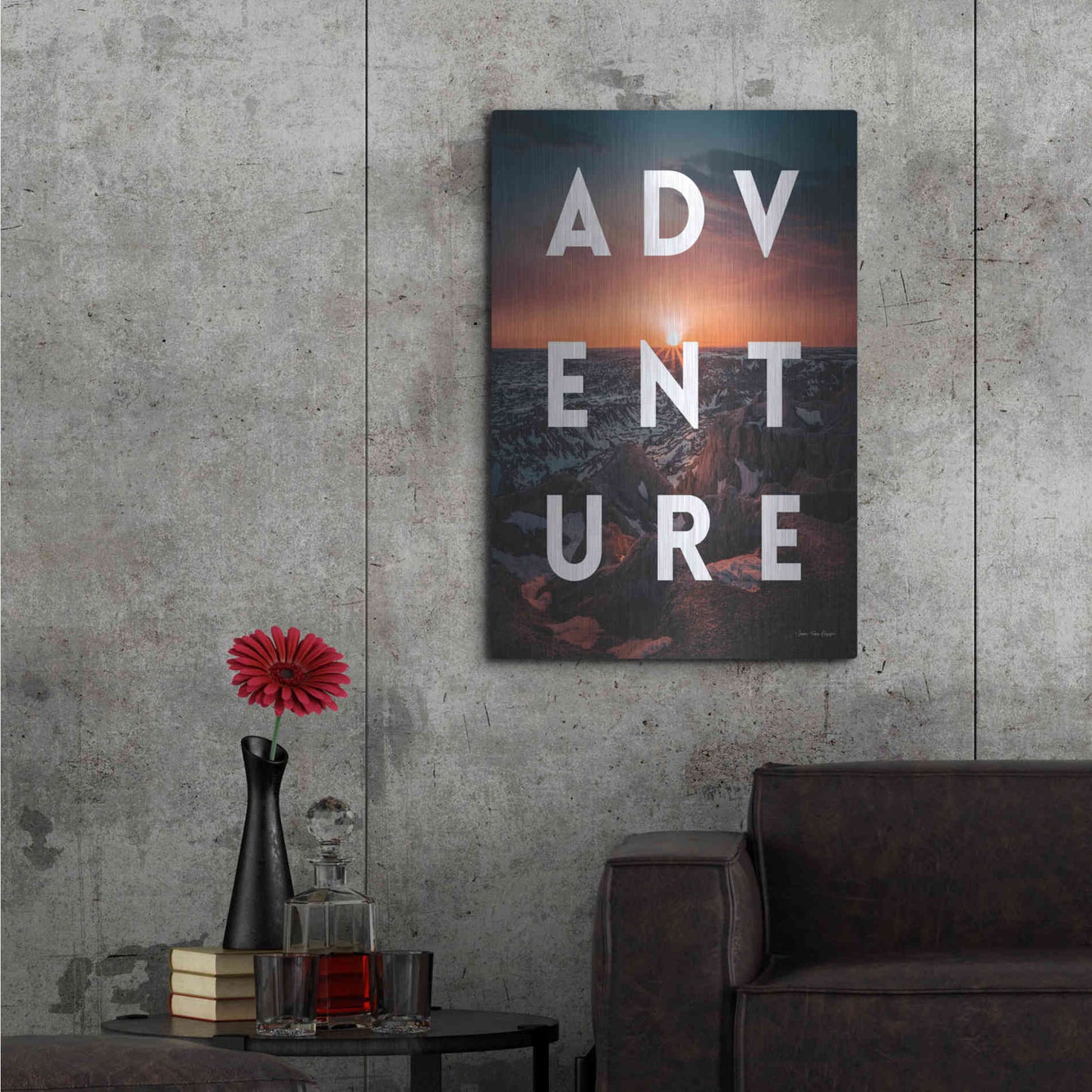 Luxe Metal Art 'Adventure Landscape' by Seven Trees Design, Metal Wall Art,24x36