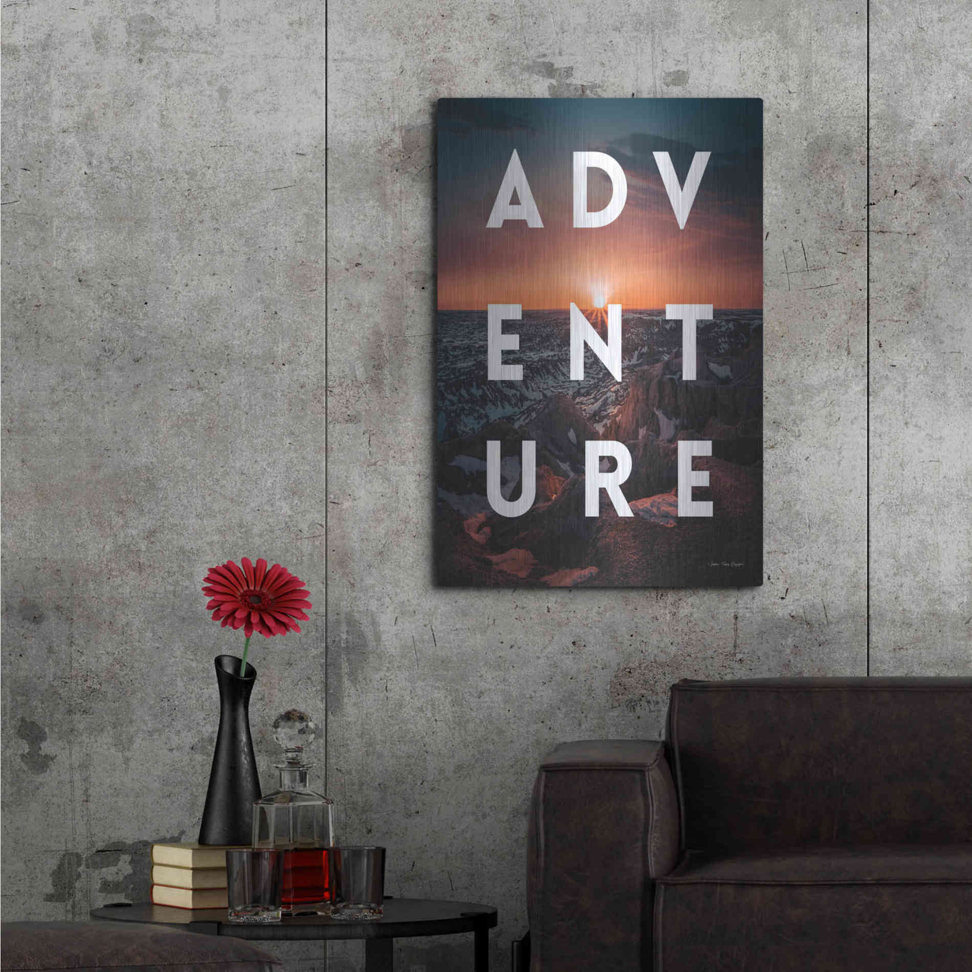 Luxe Metal Art 'Adventure Landscape' by Seven Trees Design, Metal Wall Art,24x36