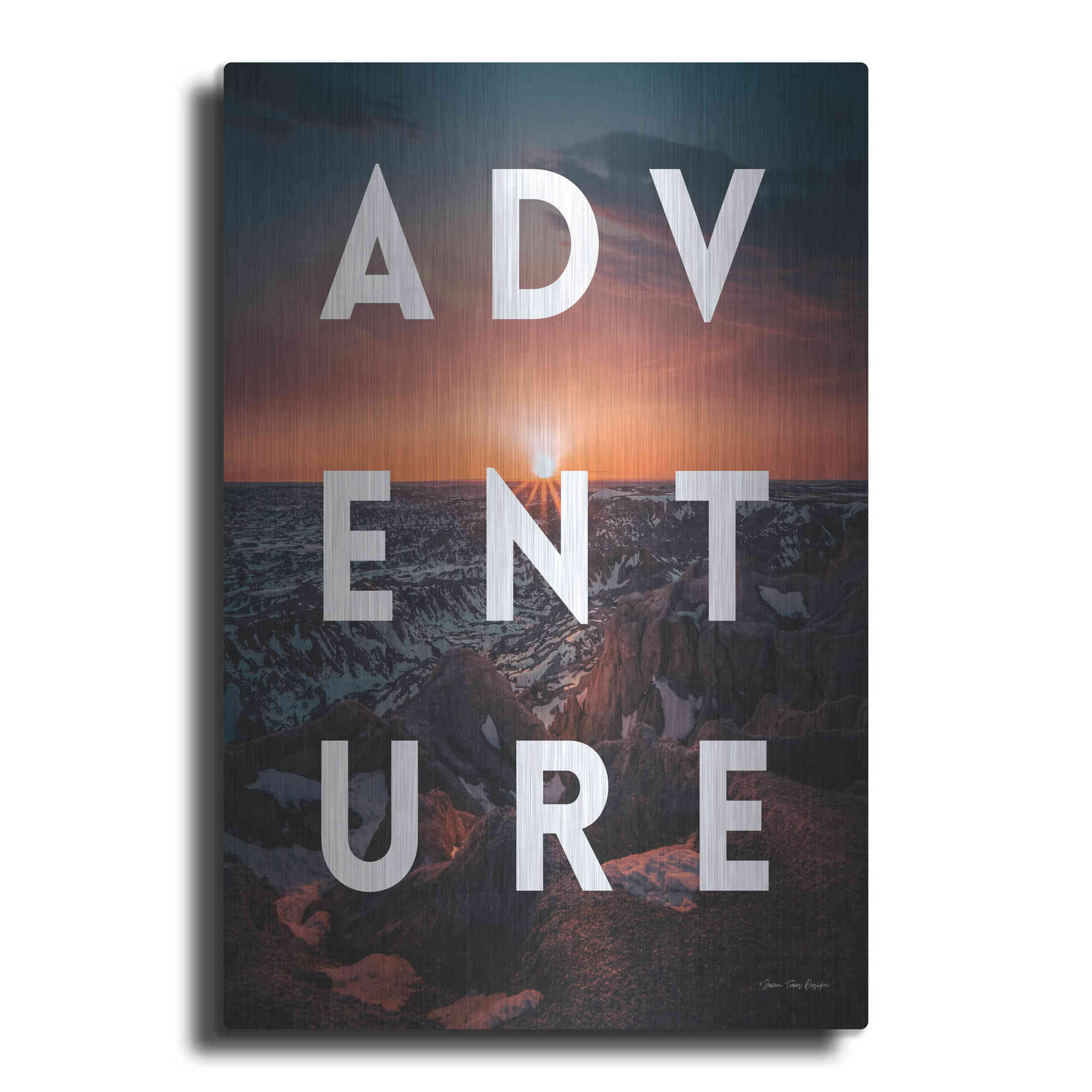 Luxe Metal Art 'Adventure Landscape' by Seven Trees Design, Metal Wall Art