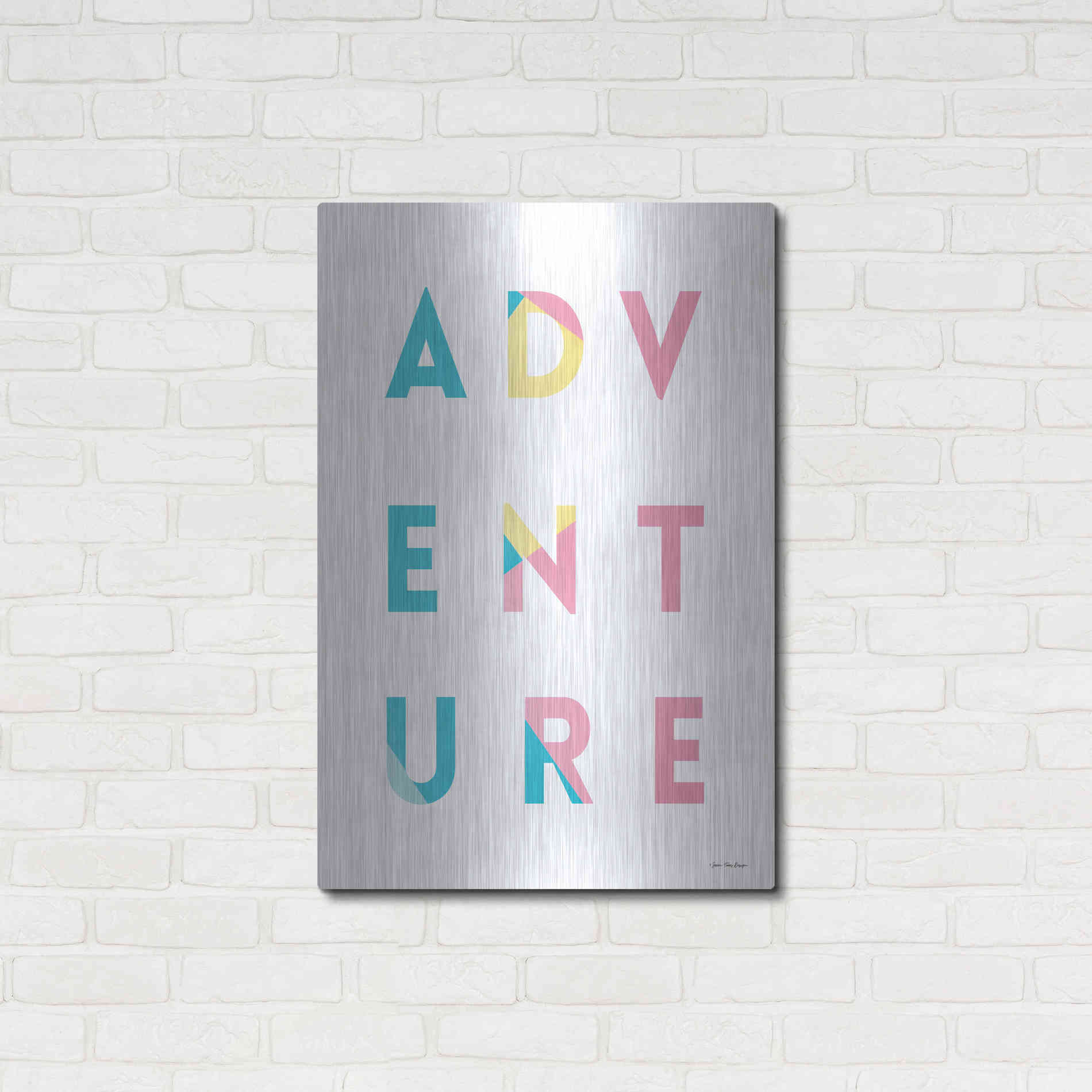 Luxe Metal Art 'Adventure in Colors' by Seven Trees Design, Metal Wall Art,24x36