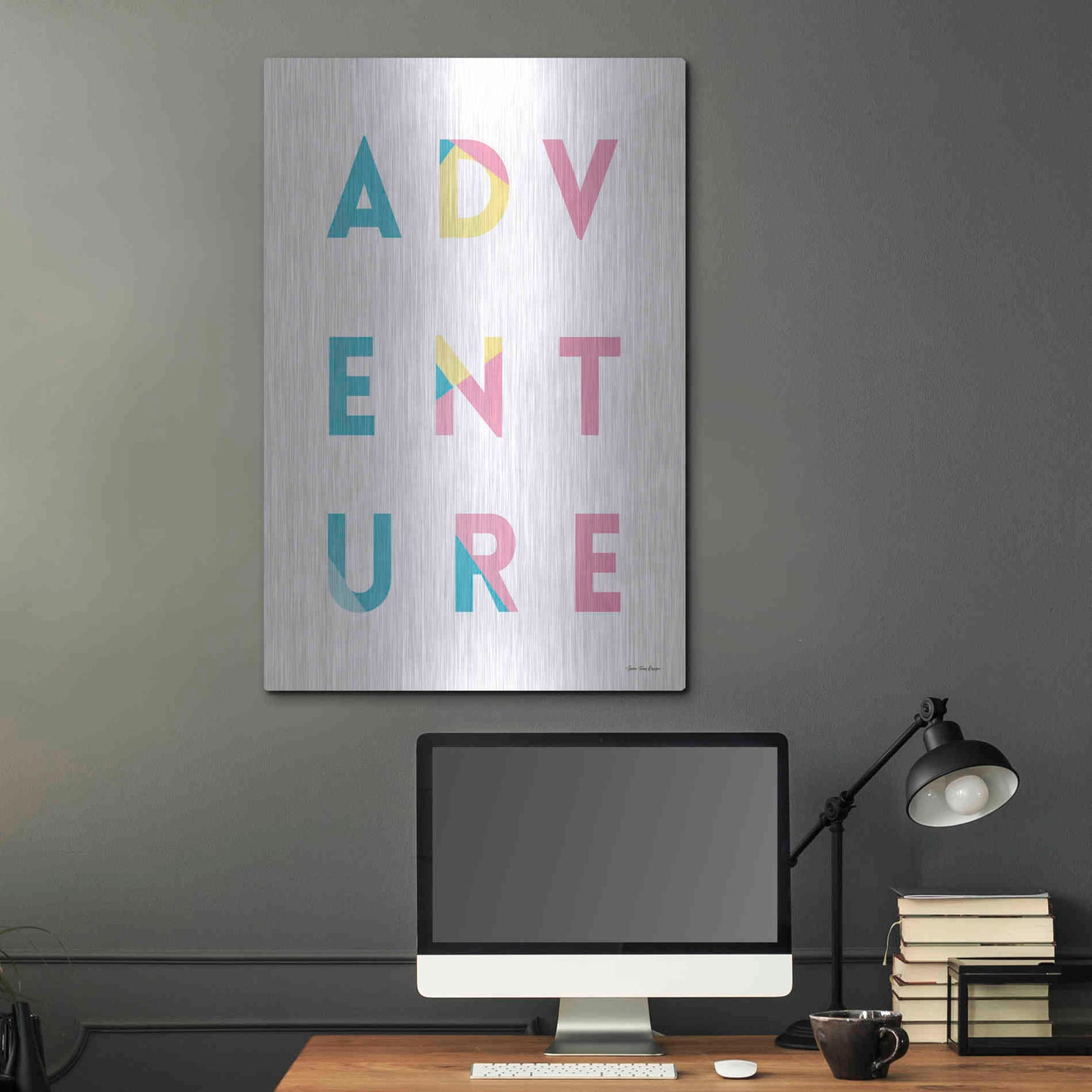 Luxe Metal Art 'Adventure in Colors' by Seven Trees Design, Metal Wall Art,24x36