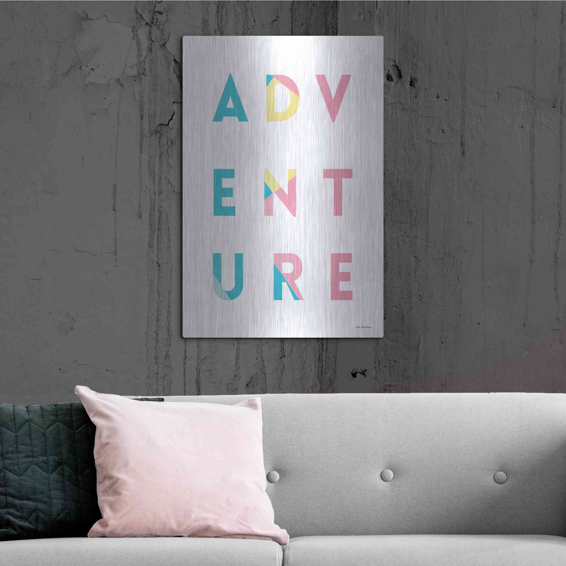 Luxe Metal Art 'Adventure in Colors' by Seven Trees Design, Metal Wall Art,24x36