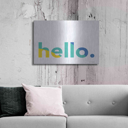 Luxe Metal Art 'Hello' by Seven Trees Design, Metal Wall Art,36x24