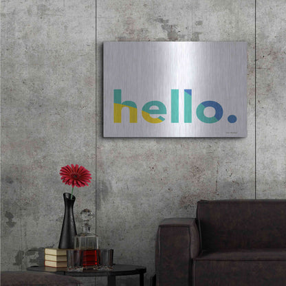 Luxe Metal Art 'Hello' by Seven Trees Design, Metal Wall Art,36x24