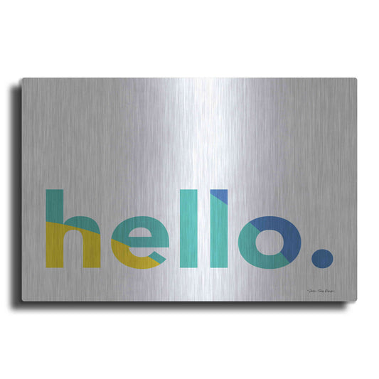 Luxe Metal Art 'Hello' by Seven Trees Design, Metal Wall Art