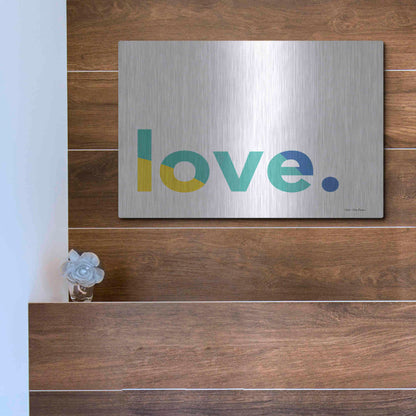 Luxe Metal Art 'Love' by Seven Trees Design, Metal Wall Art,16x12