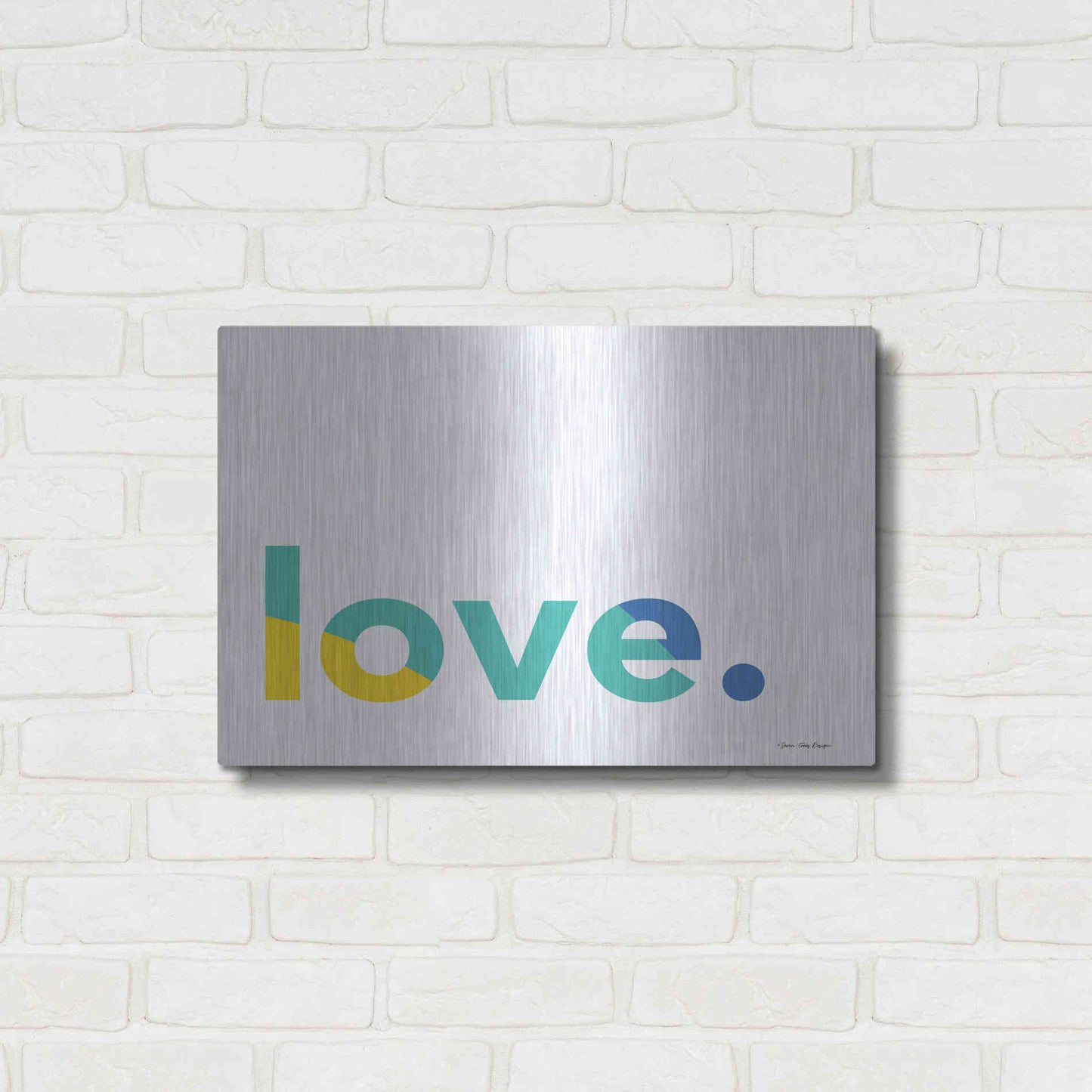 Luxe Metal Art 'Love' by Seven Trees Design, Metal Wall Art,24x16