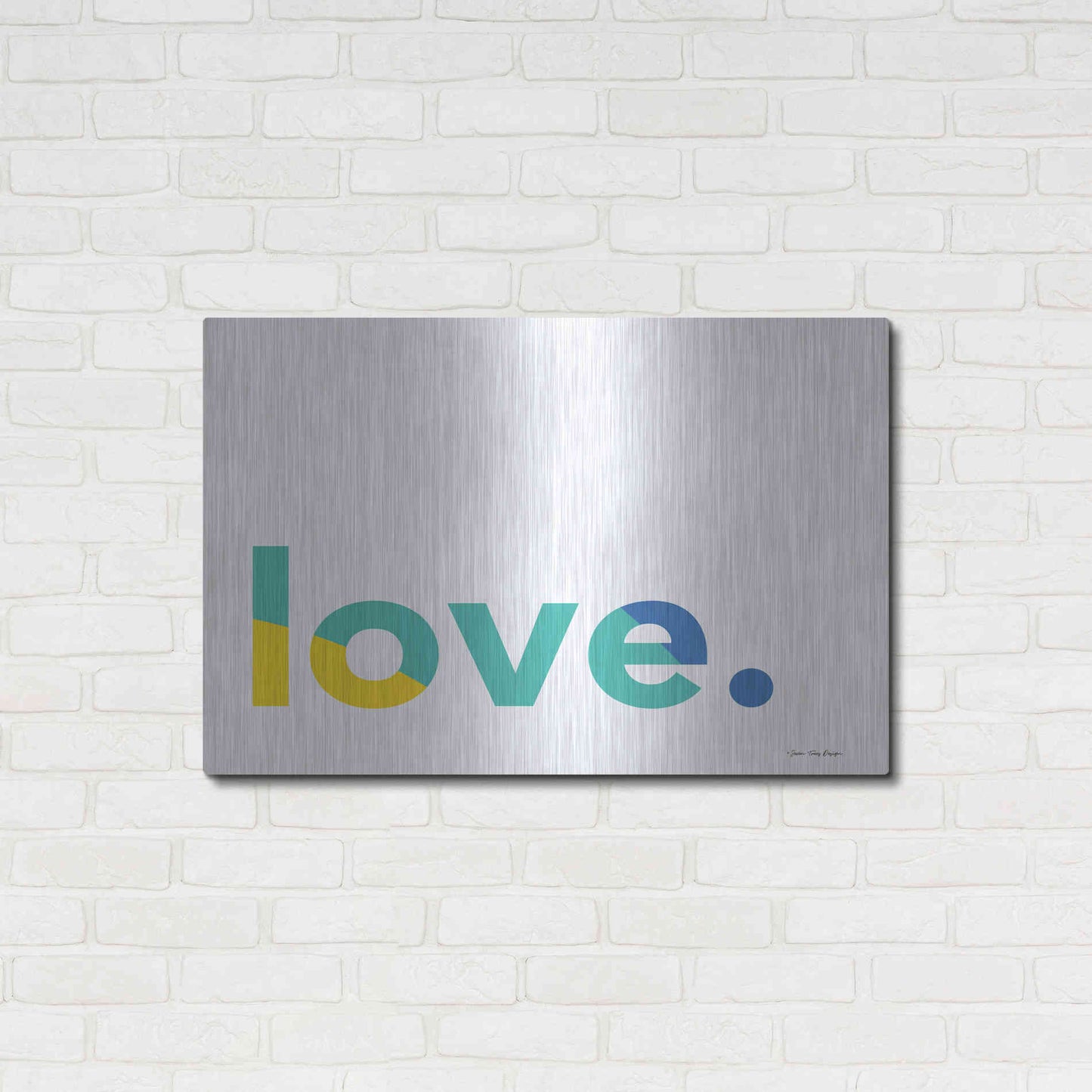 Luxe Metal Art 'Love' by Seven Trees Design, Metal Wall Art,36x24