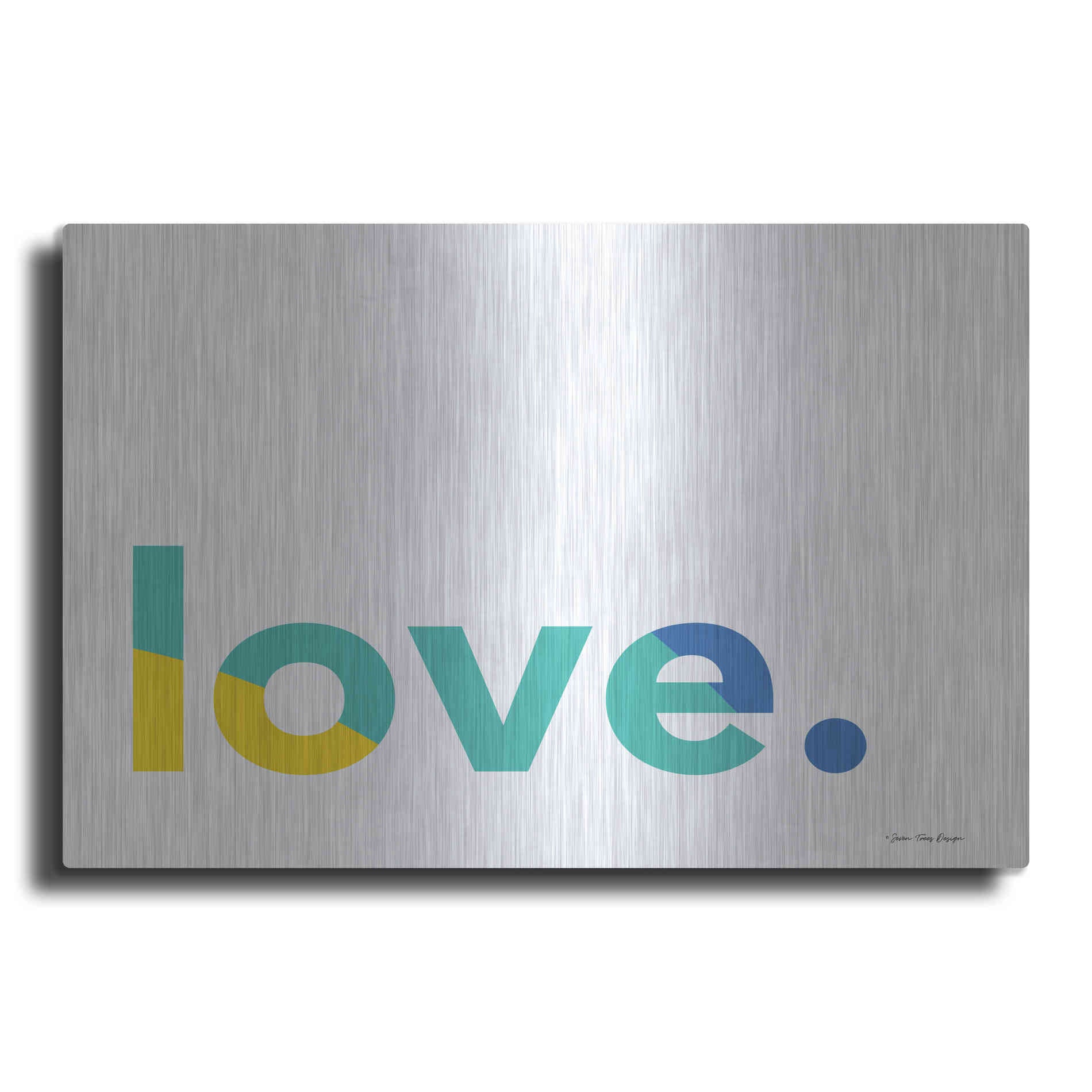 Luxe Metal Art 'Love' by Seven Trees Design, Metal Wall Art