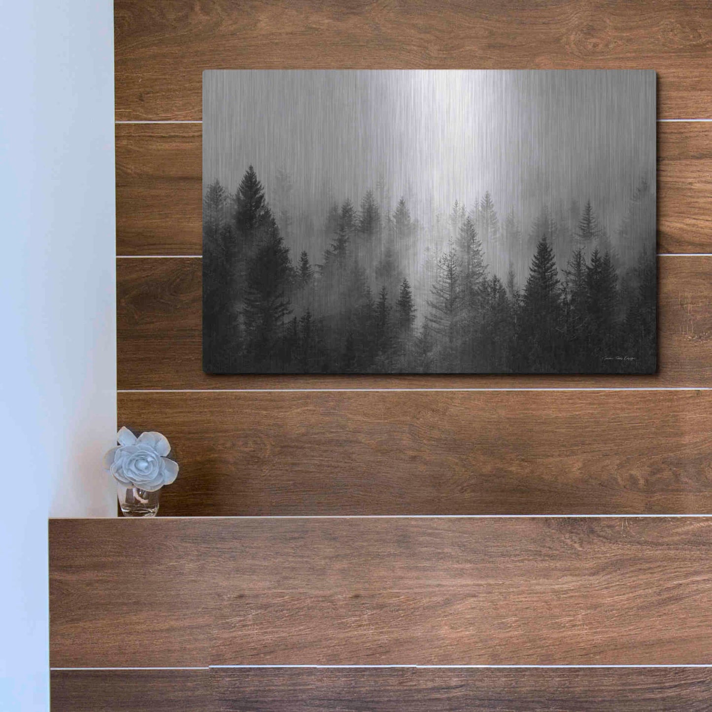 Luxe Metal Art 'Forest' by Seven Trees Design, Metal Wall Art,16x12