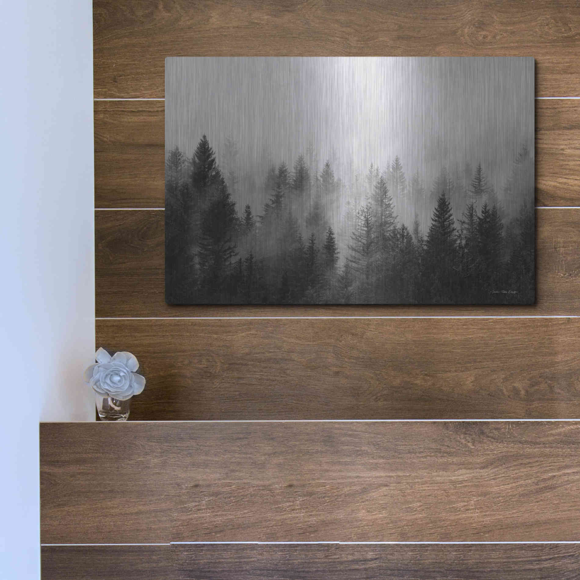 Luxe Metal Art 'Forest' by Seven Trees Design, Metal Wall Art,16x12