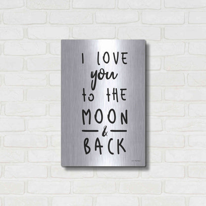 Luxe Metal Art 'To the Moon' by Seven Trees Design, Metal Wall Art,16x24