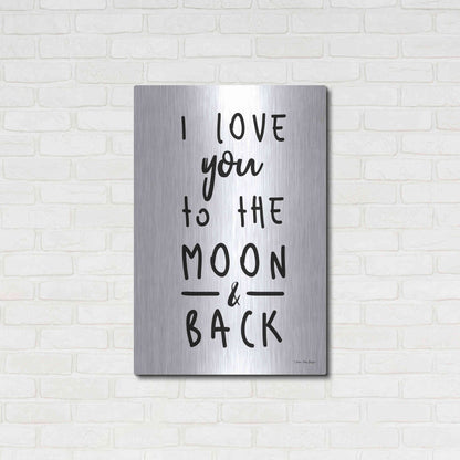 Luxe Metal Art 'To the Moon' by Seven Trees Design, Metal Wall Art,24x36