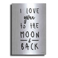 Luxe Metal Art 'To the Moon' by Seven Trees Design, Metal Wall Art