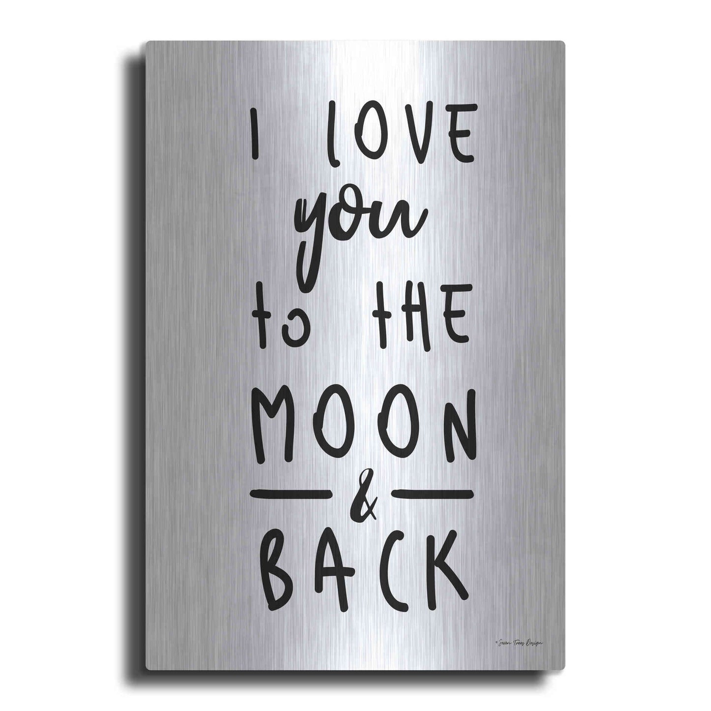 Luxe Metal Art 'To the Moon' by Seven Trees Design, Metal Wall Art
