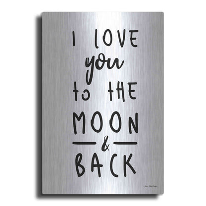 Luxe Metal Art 'To the Moon' by Seven Trees Design, Metal Wall Art