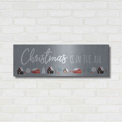Luxe Metal Art 'Christmas is in the Air' by Seven Trees Design, Metal Wall Art,36x12