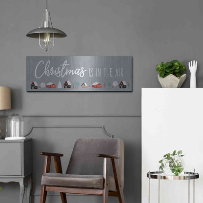 Luxe Metal Art 'Christmas is in the Air' by Seven Trees Design, Metal Wall Art,36x12