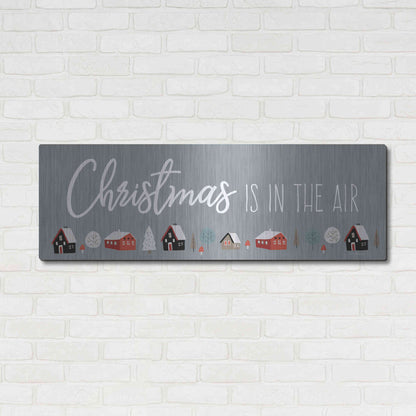 Luxe Metal Art 'Christmas is in the Air' by Seven Trees Design, Metal Wall Art,48x16