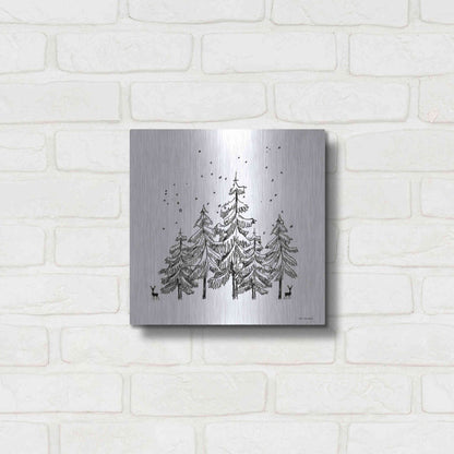 Luxe Metal Art 'Winter Time' by Seven Trees Design, Metal Wall Art,12x12