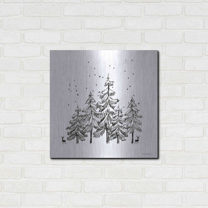 Luxe Metal Art 'Winter Time' by Seven Trees Design, Metal Wall Art,24x24
