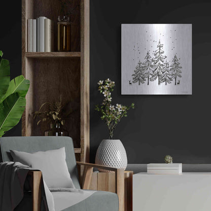 Luxe Metal Art 'Winter Time' by Seven Trees Design, Metal Wall Art,24x24
