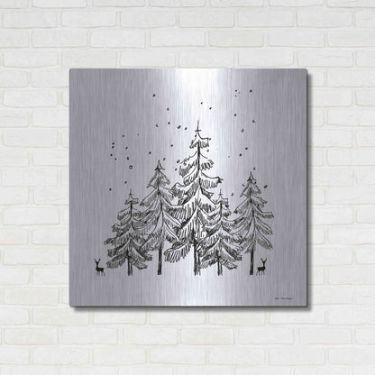 Luxe Metal Art 'Winter Time' by Seven Trees Design, Metal Wall Art,36x36