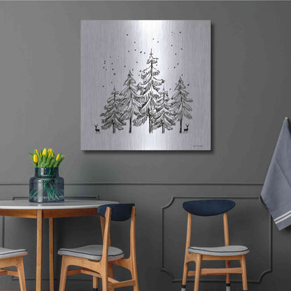 Luxe Metal Art 'Winter Time' by Seven Trees Design, Metal Wall Art,36x36