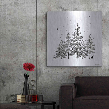 Luxe Metal Art 'Winter Time' by Seven Trees Design, Metal Wall Art,36x36