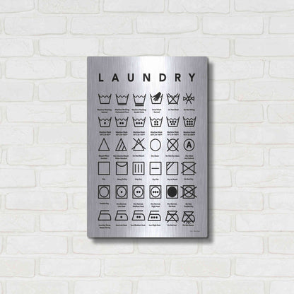 Luxe Metal Art 'Laundry Symbols' by Seven Trees Design, Metal Wall Art,16x24