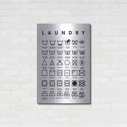 Luxe Metal Art 'Laundry Symbols' by Seven Trees Design, Metal Wall Art,24x36
