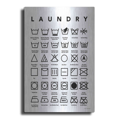 Luxe Metal Art 'Laundry Symbols' by Seven Trees Design, Metal Wall Art
